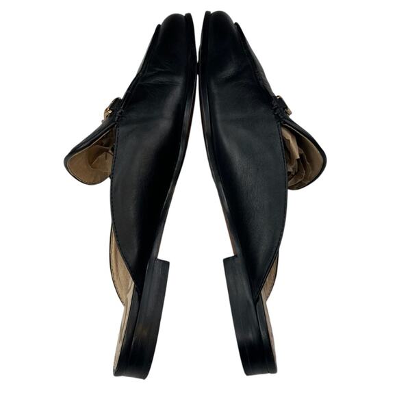 Sam Edelman Linnie Horsebit Mules 7.5  Black Leather Classic Academia Loafers - Picture 6 of 15